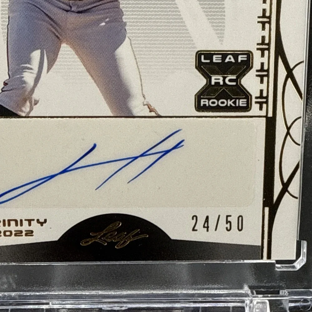 2022 Leaf Trinity Jackson Holliday Autograph 2/25 Orioles Rookie RC #BA-JH1